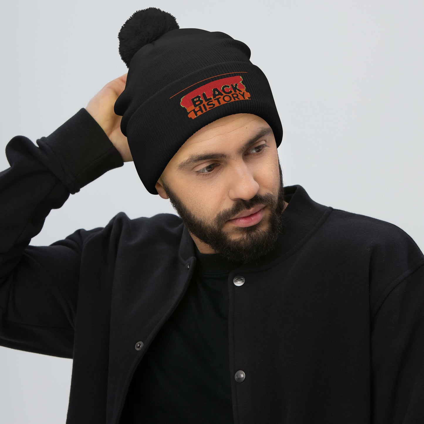 Black History Pom-Pom Beanie