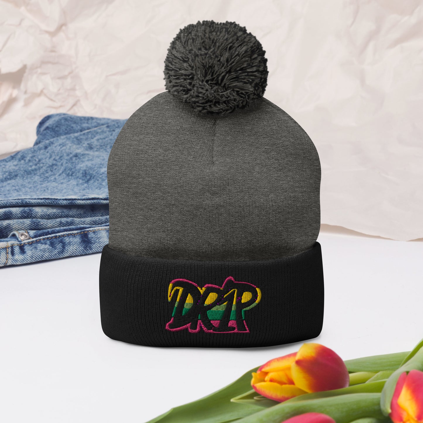 Drip Pom-Pom Beanie