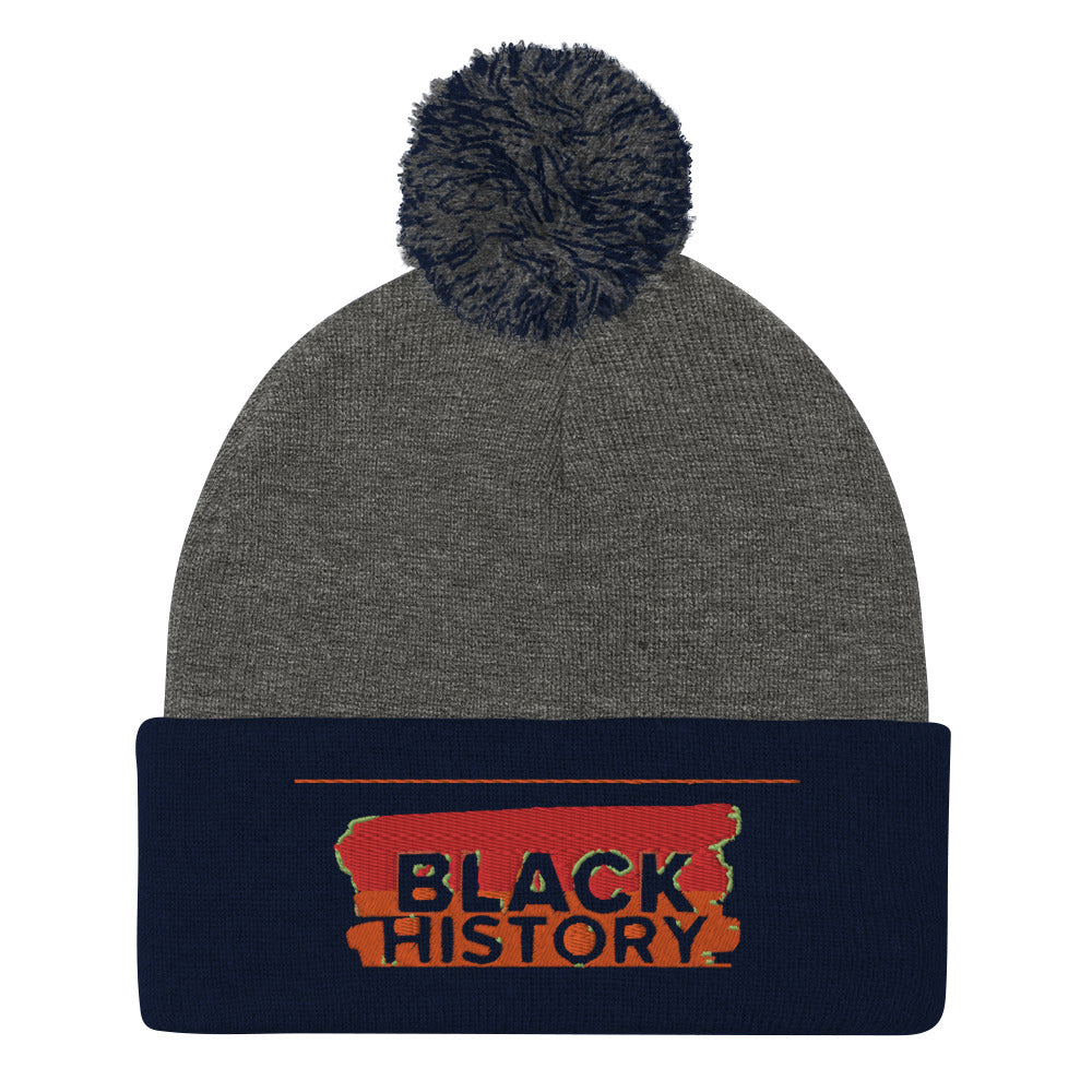 Black History Pom-Pom Beanie