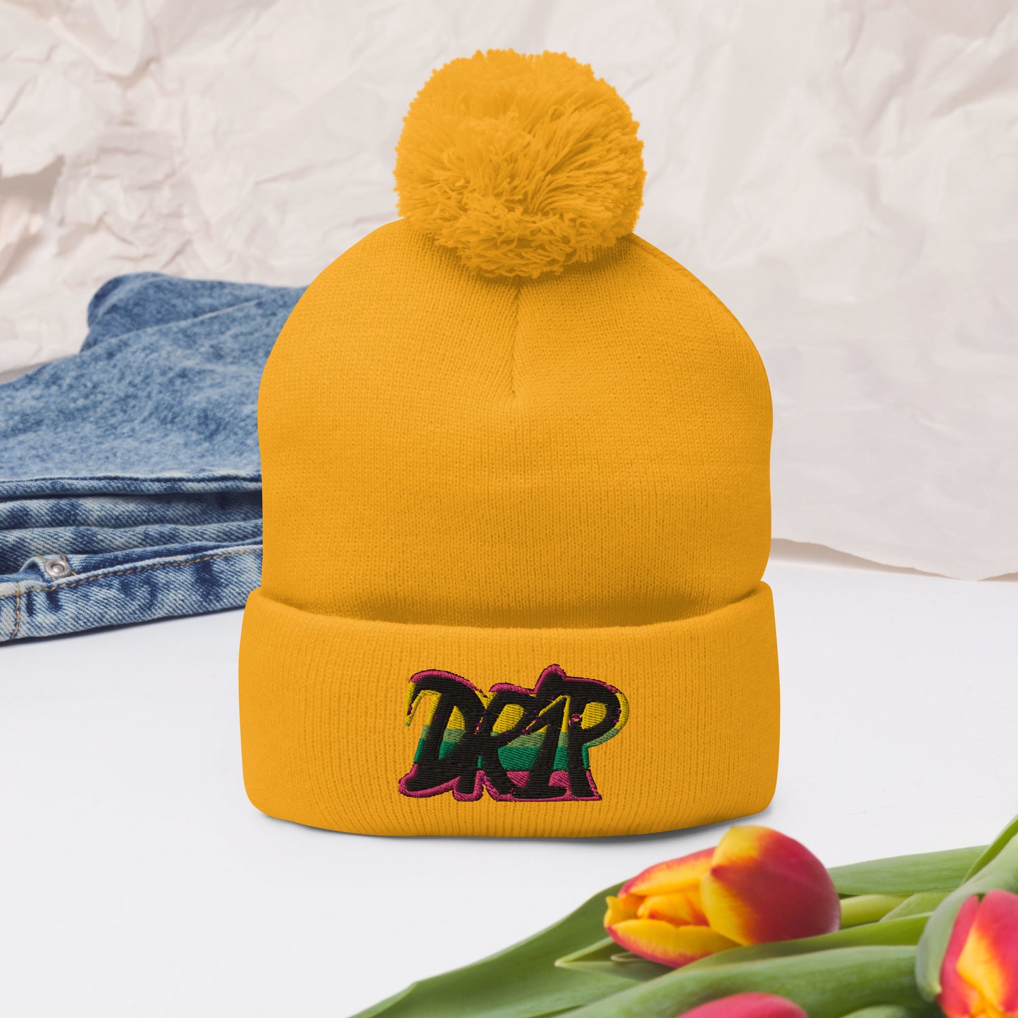 Drip Pom-Pom Beanie