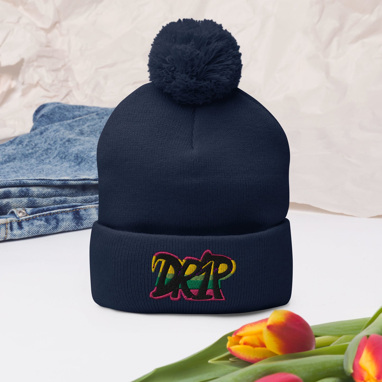 Drip Pom-Pom Beanie