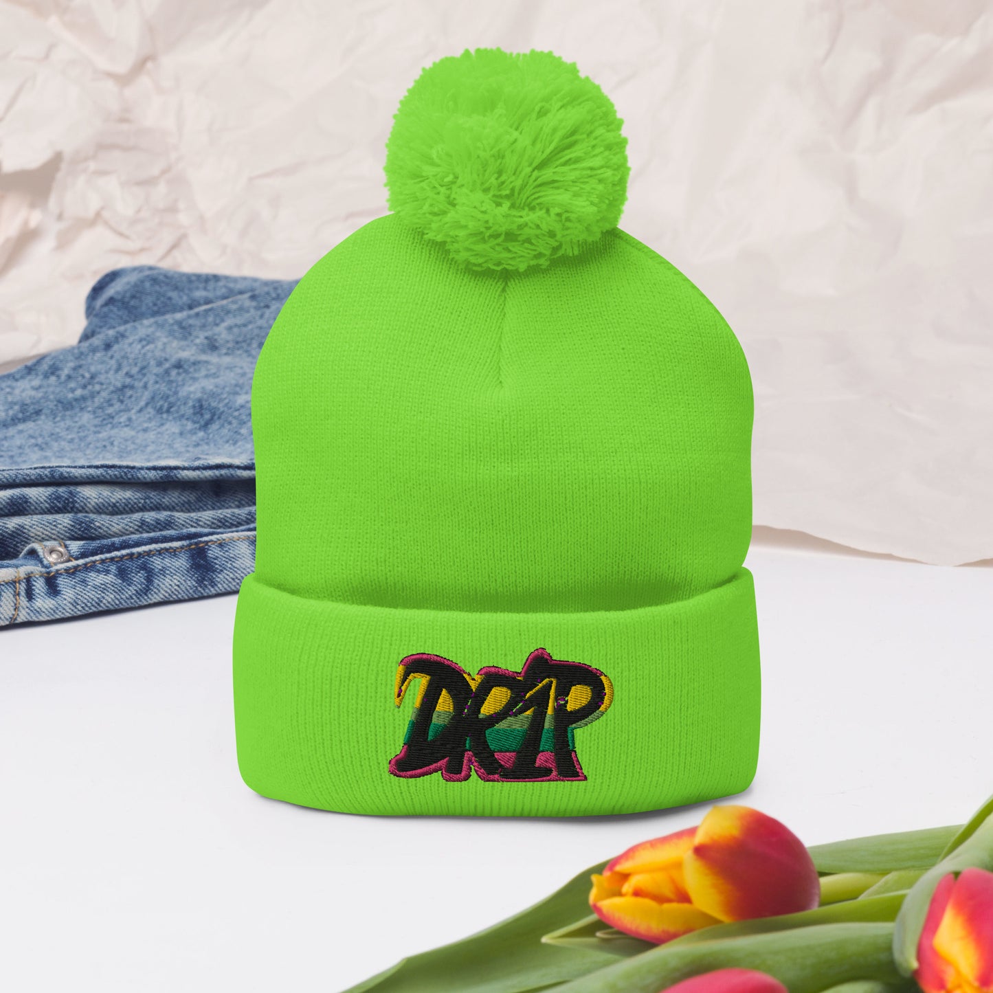 Drip Pom-Pom Beanie