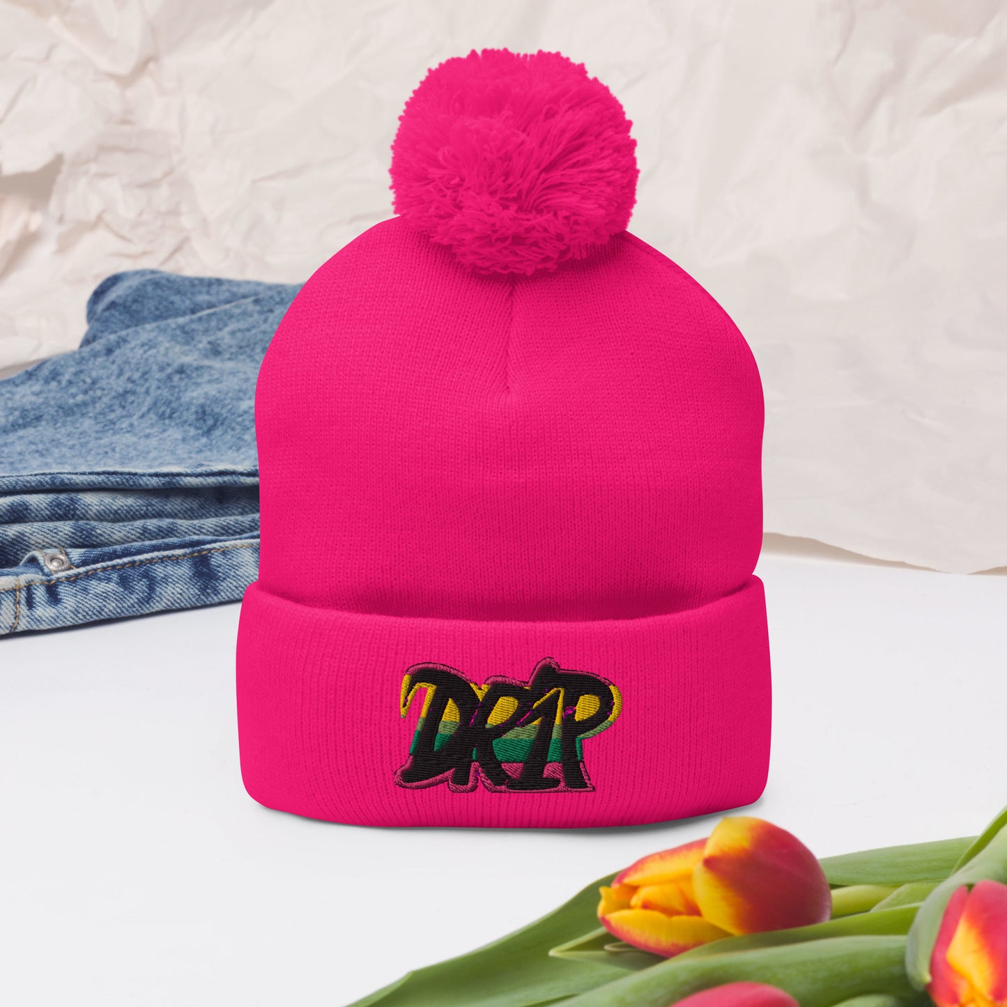 Drip Pom-Pom Beanie