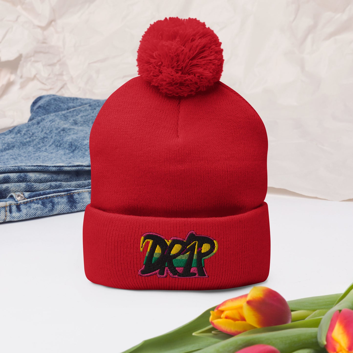 Drip Pom-Pom Beanie
