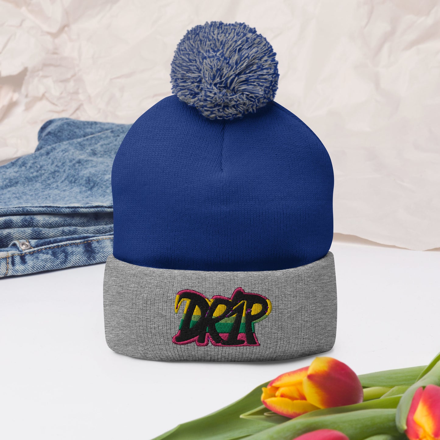 Drip Pom-Pom Beanie