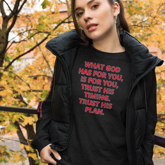 Trust GODS Timing Unisex Long Sleeve Tee